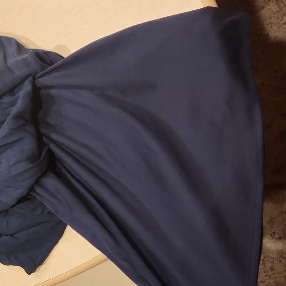 Blue Summer Maxi Dress with Beaded Collar - Picture 5 of 6